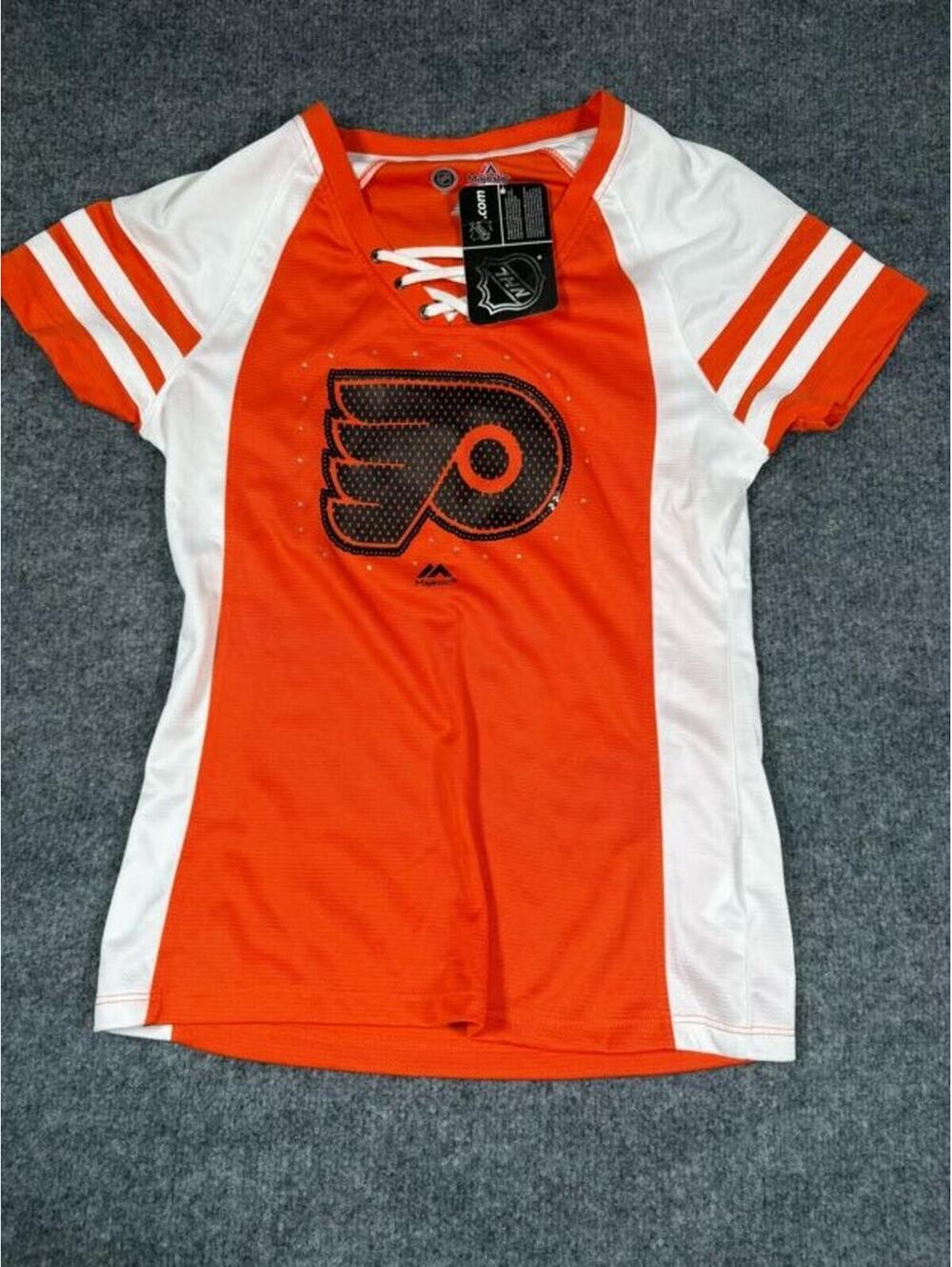 Majestic Philadelphia Flyers Lace-Up NHL Jersey Small